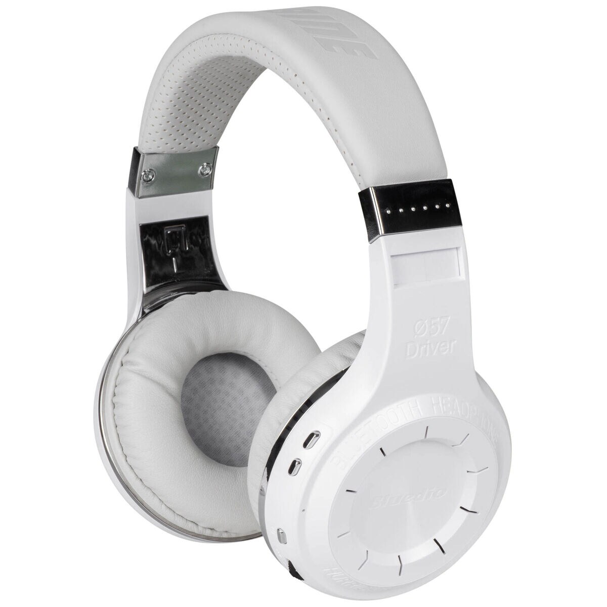 Bluedio H Hurricane Turbine Bluetooth 4.1 Headphones with Built in Microphone White